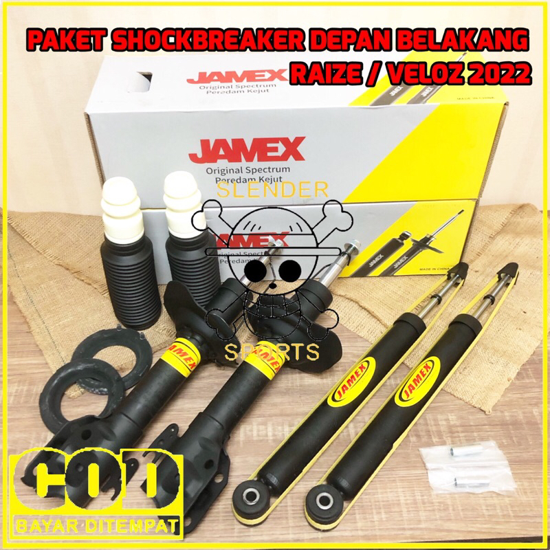 PAKET SHOCKBREAKER DEPAN DAN BELAKANG RAIZE ROCKY VELOZ 2022 JAMEX