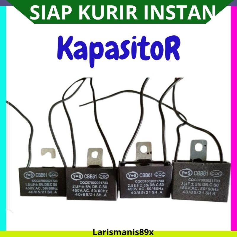 Kapasitor Kotak Kipas Angin 1,5uF - 450V 50/60HZ