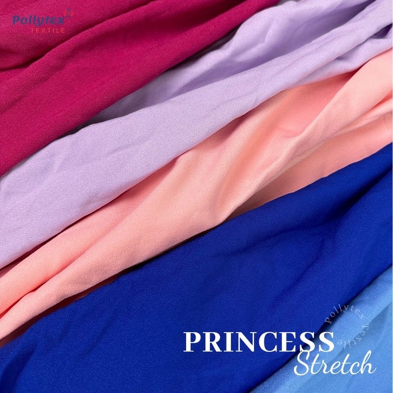 Bahan Kain Princess Stretch / Ladyzara / Lady Zara Premium Ecer Meteran per 0.5 meter