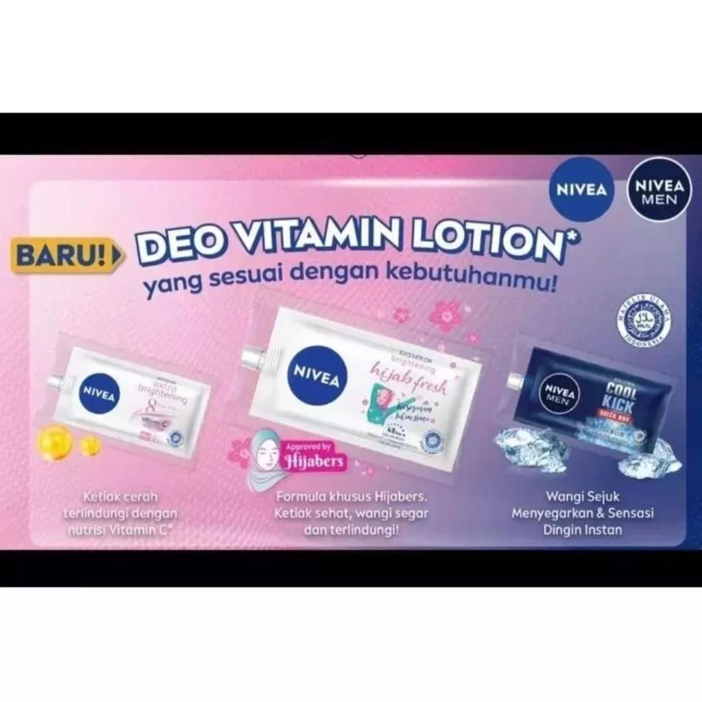 NIVEA Deodorant Deo Lotion Sachet 9ml | Men Ice Cool | Hijab Fresh | Extra Brightening | Lotion Ketiak