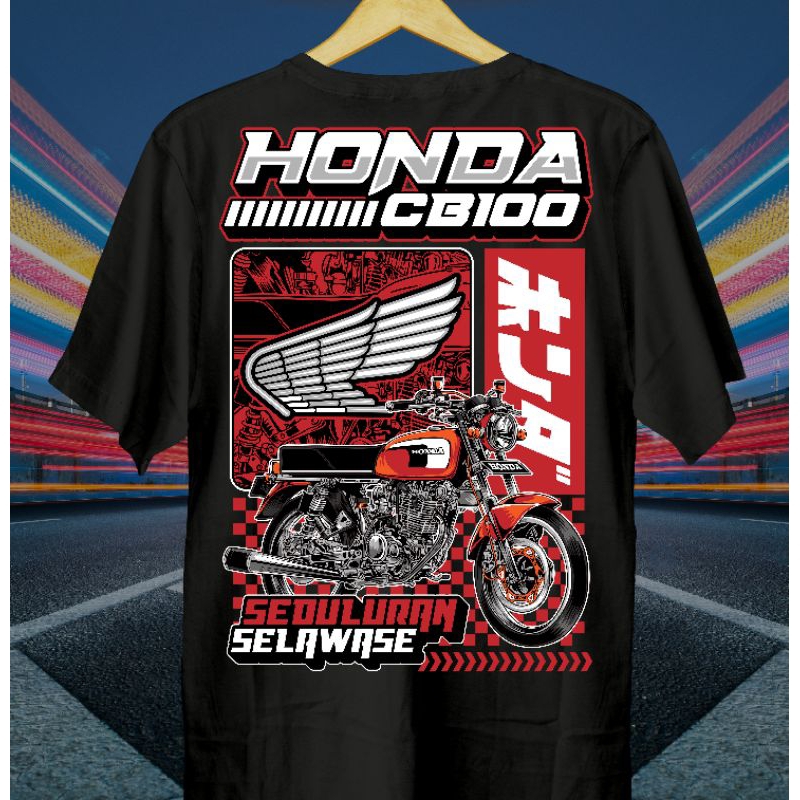 Kaos Motor CB100 Merah // Kaos CB100 Merah