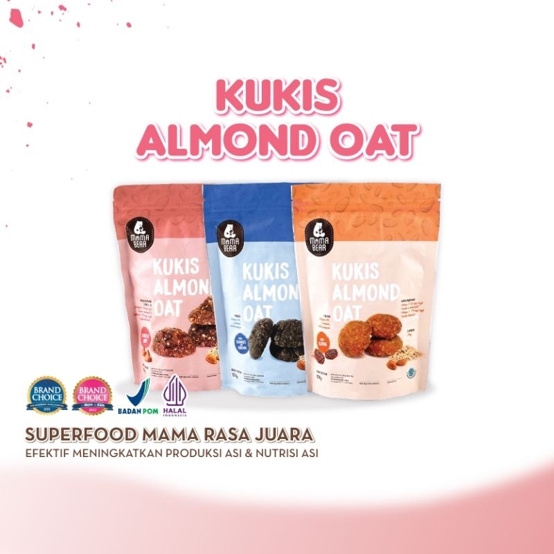 Mama Bear Kukis Almond Oat 150gr Kukis Pelancar Asi MamaBear