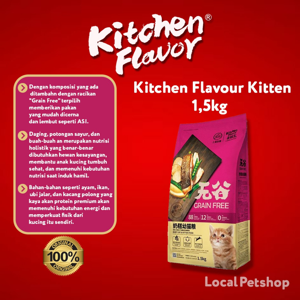 Kitchen Flavor Adult Kitten Beauty 1,5kg FRESHPACK Termurah