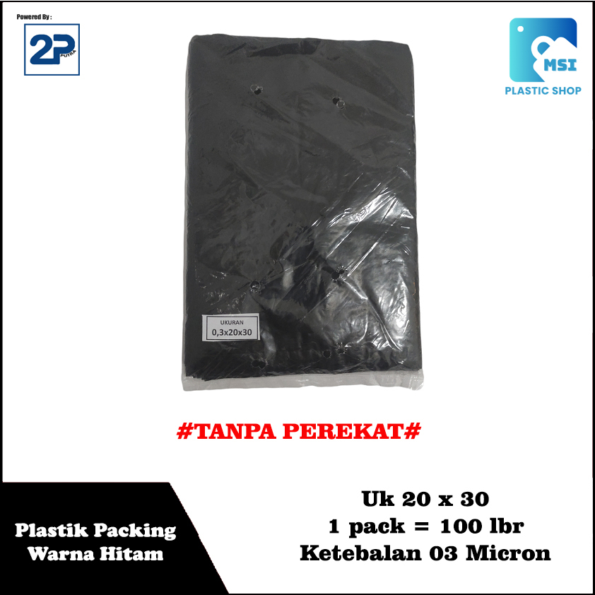 Plastik Packing HD 20x30 Ketebalan 03 Mikron , Warna Hitam , Tanpa Plong , Online Shop #TANPA PEREKAT# #BUKAN POLYMAILER#