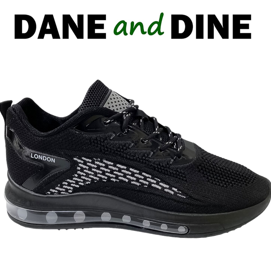 Sepatu Sneakers Pria 5cm ORI Dane and Dine Putih Hitam - Air 300