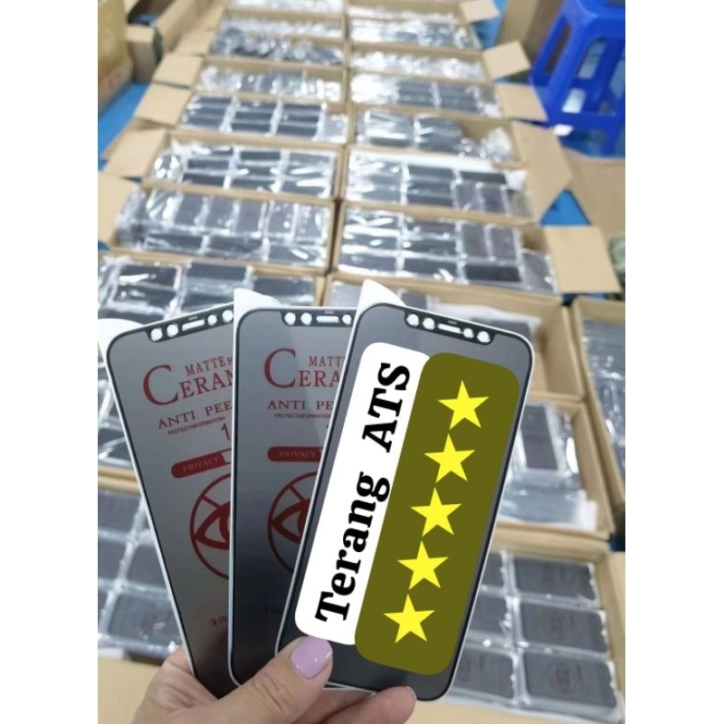 Anti Gores Spy Matte Film Ceramic 100% Security Anti-Peeping Film Privacy 100% Security Privacy Security Samsung A20 Samsung A22 4G Samsung A30 Samsung A30S Samsung A31 Samsung A32 4G Samsung A33 Sansung A50 Samsung A50S