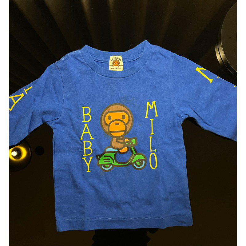 preloved long tshirt bape kaos anak baby milo bathing ape kaos lengan panjang anak