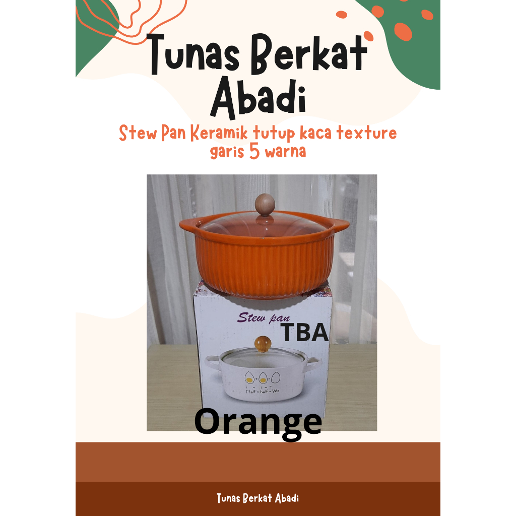 Stew Pan Keramik tutup kaca texture garis 5 warna