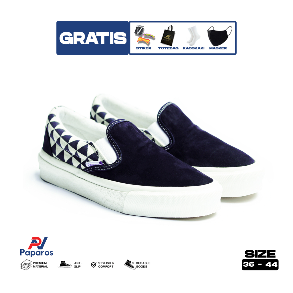 SNEAKERS PAPAROS SLIP ON DE VALKNUT MID SERIES LOKAL BRAND / SEPATU PAPAROS SLIP ON ORIGINAL PRIA WA