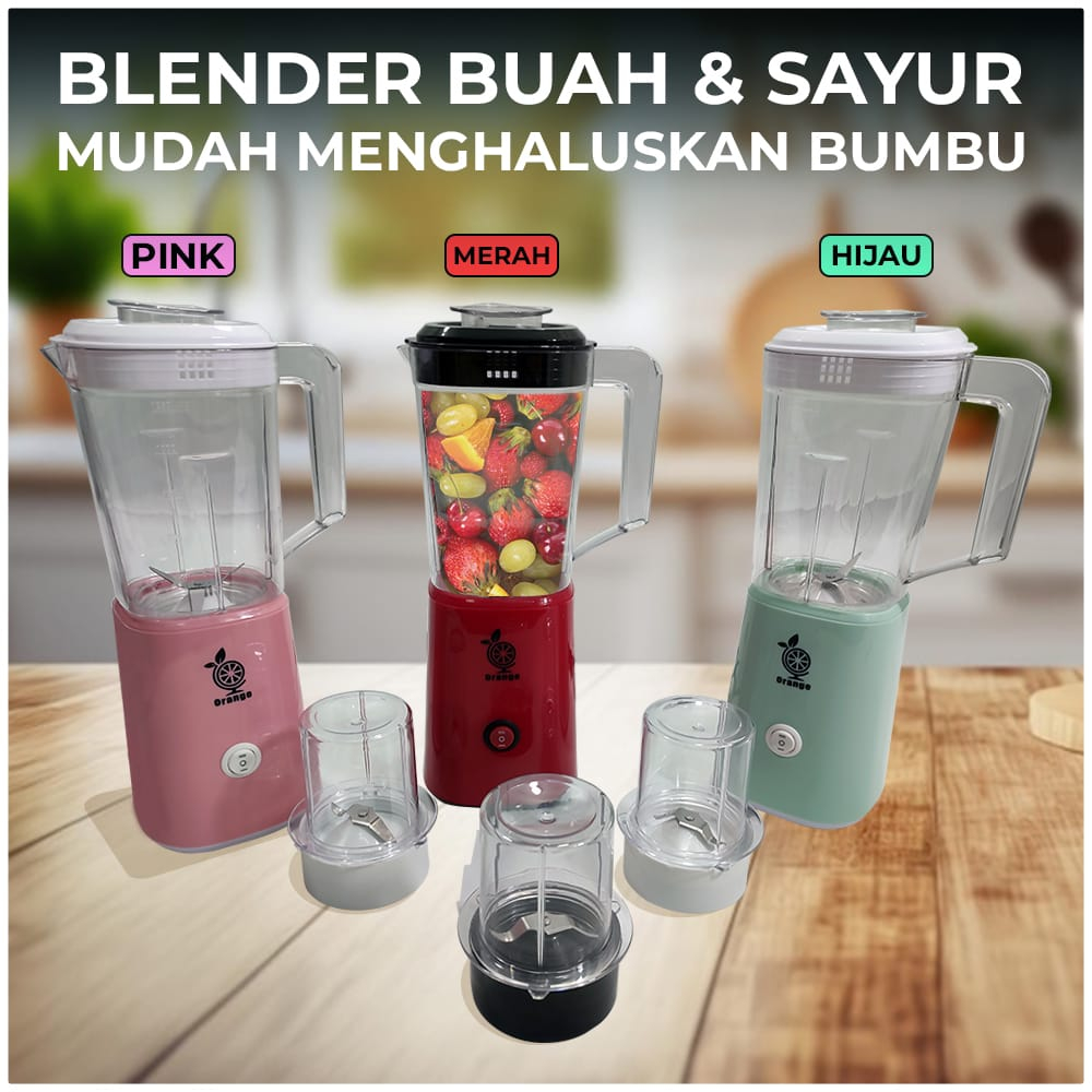 DISC LLJ-3 Blender juice 4 Mata Pisau 2 Size Cup - Blender Juicer Buah Sayur -Blender Jus Blender Juicer Plastik Blender Mini Portable 1.2L Multifungsi Electric LLJ-3 TERBARU TERLARIS