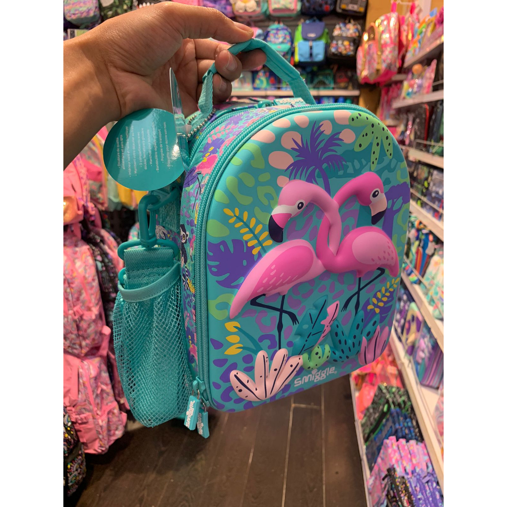 SMIGGLE WILD SIDE LUNCHBAG HARDCASE FLAMINGO - TAS BEKAL SMIGGLE