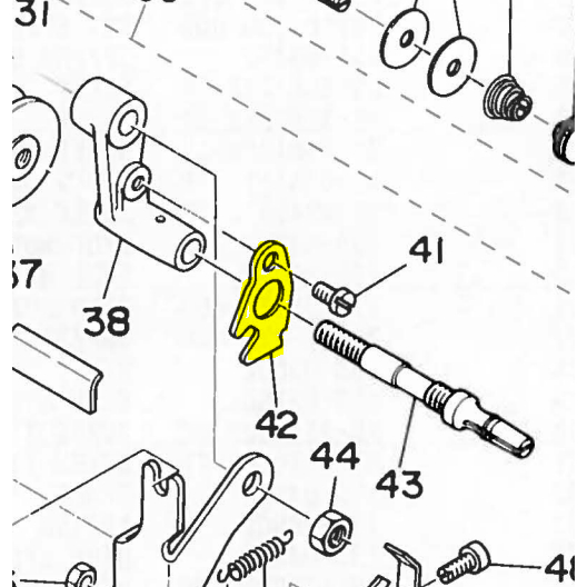 Bobbin Winder Trip Latch 135-26504 Mesin Jahit Bartack YX-1850 / LK-1850