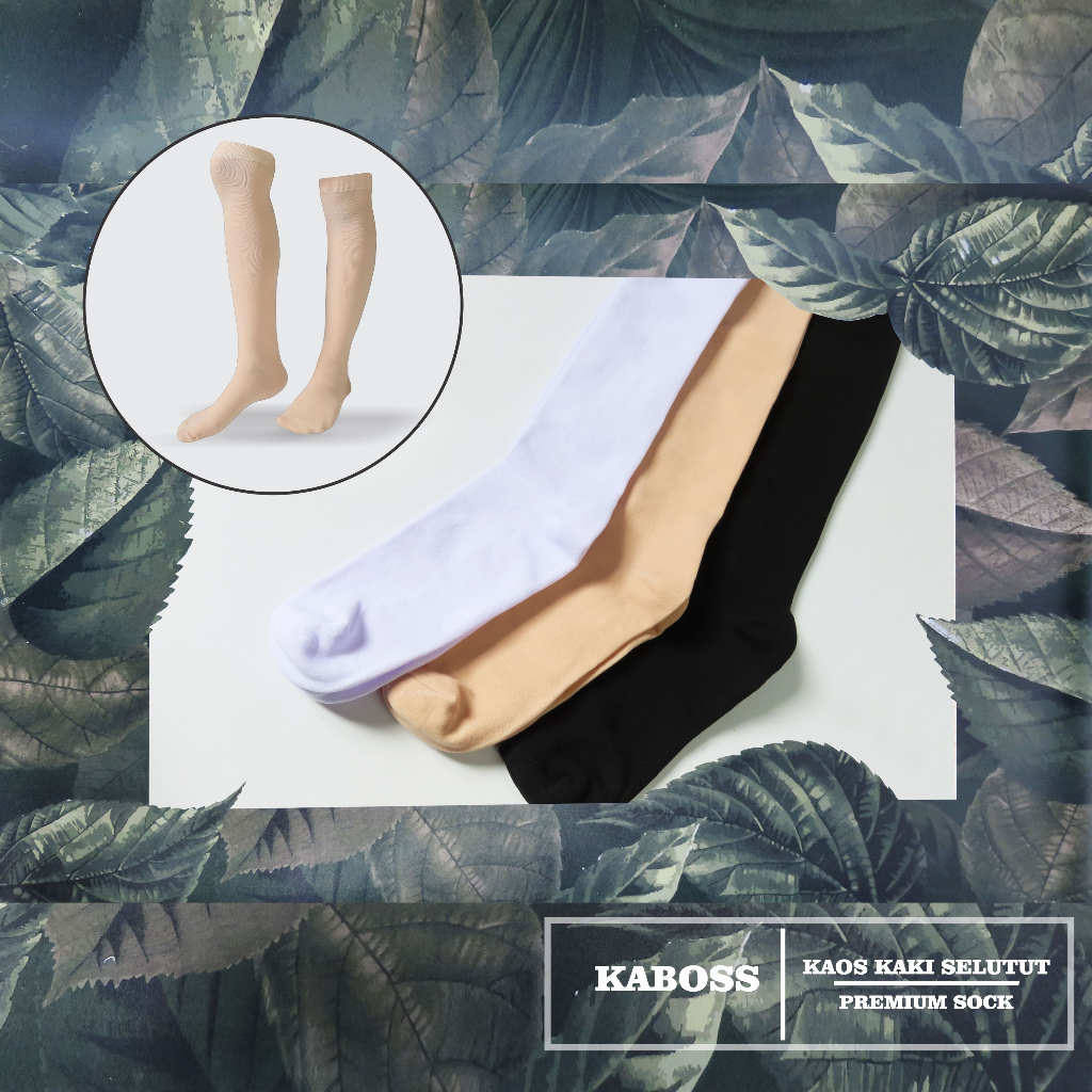 Kaboss Kaos Kaki Panjang Selutut Nilon Wanita