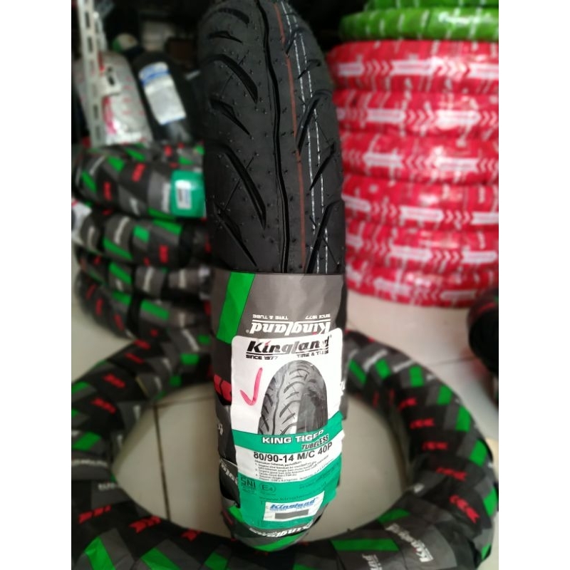 Ban Tubeless Kingland Tiger ring 14 Gratis Pentil original untuk motor metic Beat Vario Mio