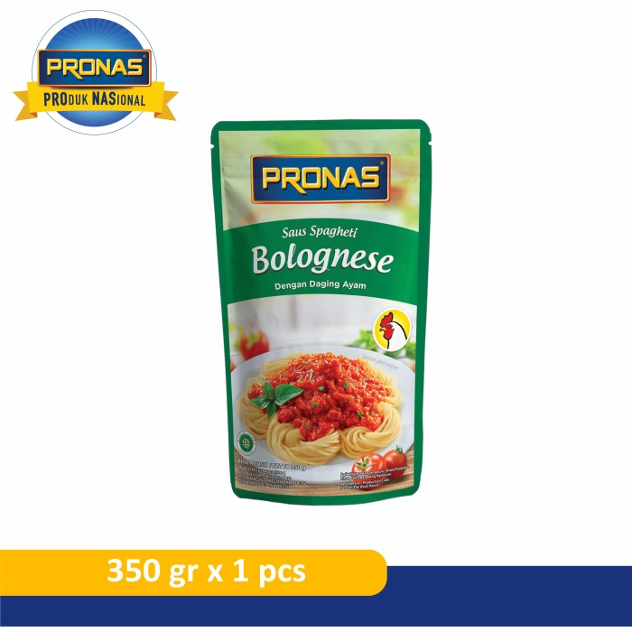 

PRONAS BOLOGNESE CHICKEN 350GR, KEMASAN POUCH HALAL DAN ENAK
