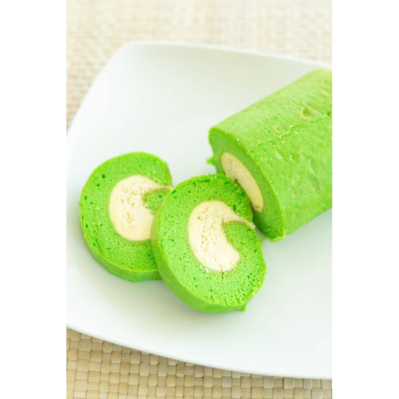 

Roll Cake bolu gulung Pandan Krim Keju keto friendly