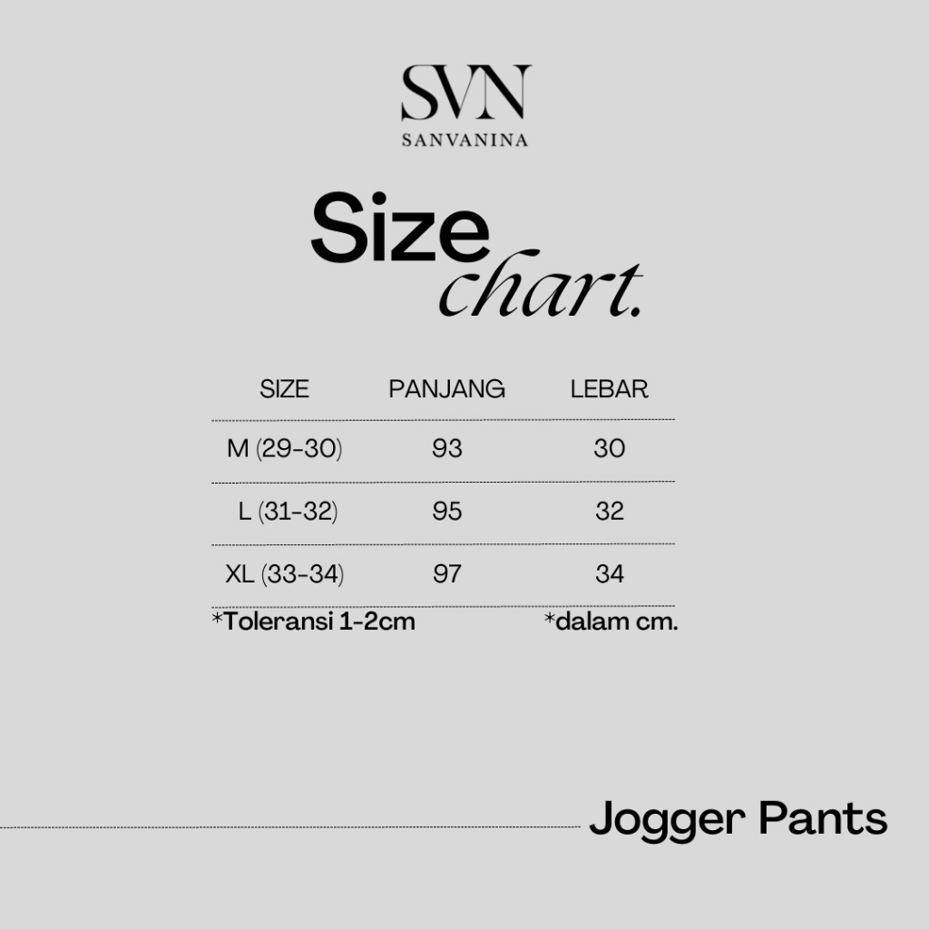 SANVANINA Celana Jogger Pants Training Navy | Jogger Unisex | Celana Panjang Polos | D-01D