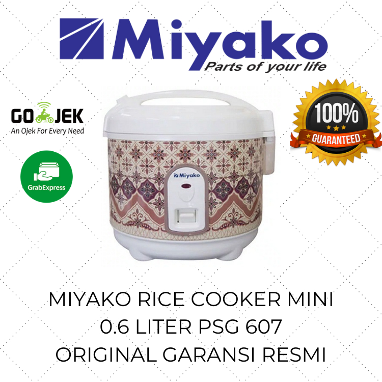 Miyako Rice Cooker Mini 0.6 Liter PSG 607 / Mejikom Murah / Magic Com Kecil / Mejicom / Magic Jar