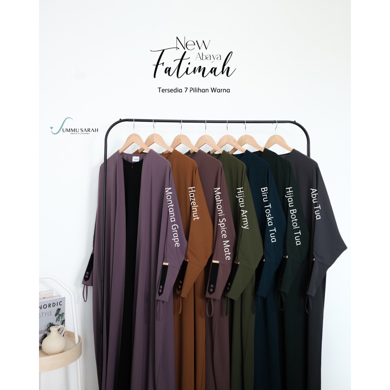UMMU SARAH ABAYA NEW FATIMAH LIMITED SALE WARNA MAHONI SPICE TERMURAH