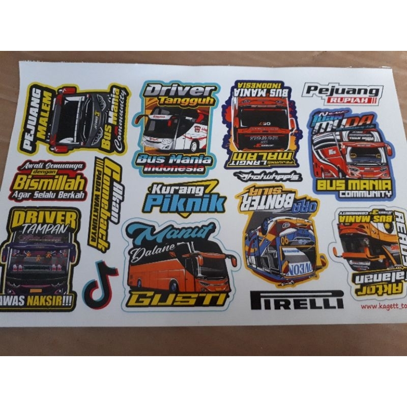 1lembar stiker truk oleng