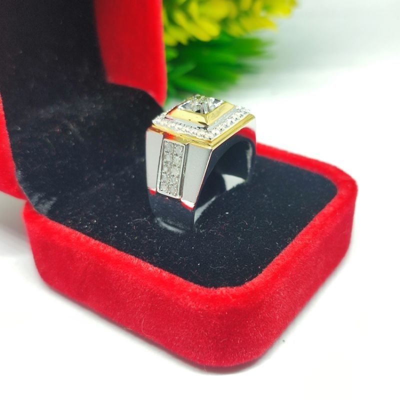 cincin perak berlian eropa asli