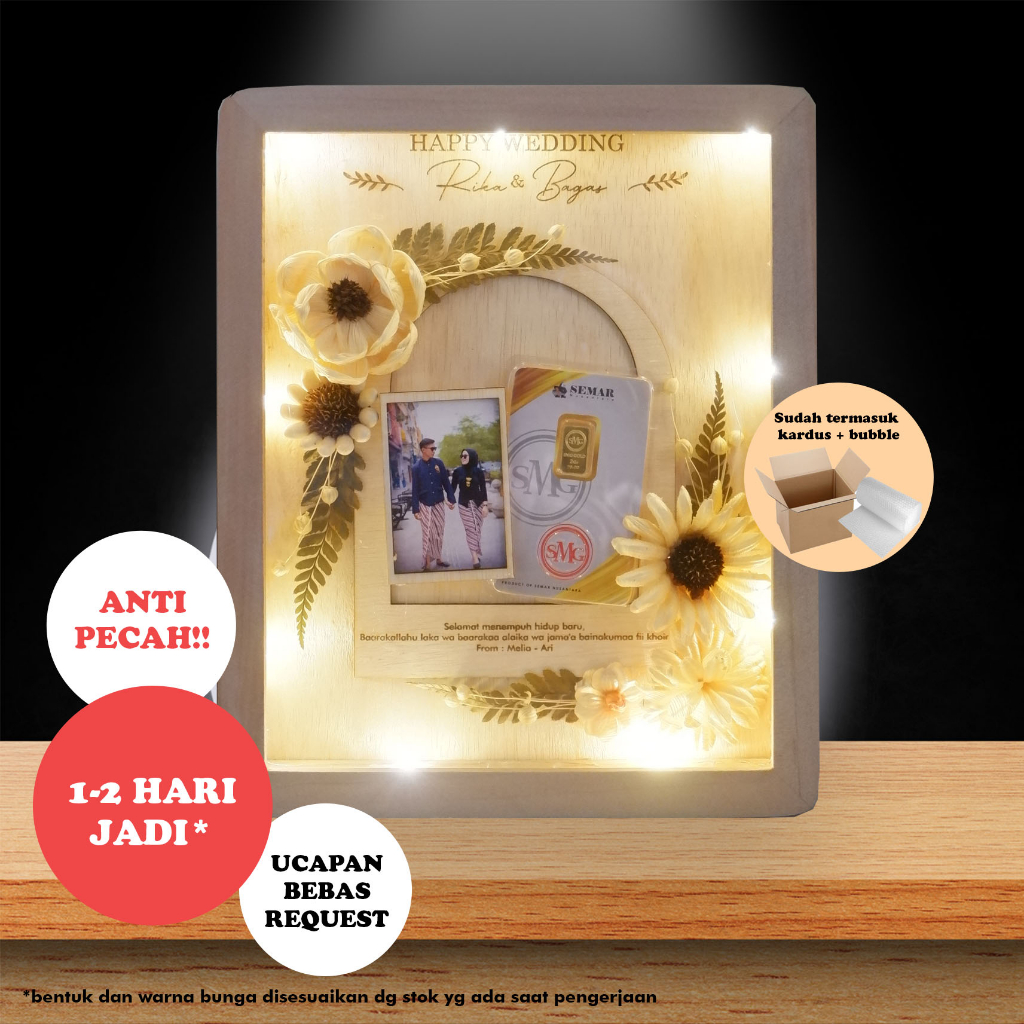 FRAME LOGAM MULIA / Kado Logam Mulia Kado Pernikahan Kado Farewell Kantor Kado Perpisahan Guru Sekol