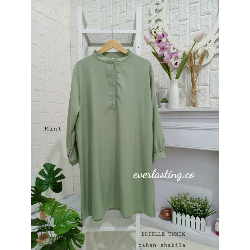 TUNIK BRIELLE/ATASAN WANITA/BAHAN SHAKILA JUMBO UK XXXL LD126CM