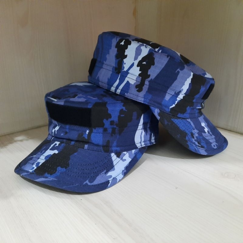 Topi Komando Loreng AURI TNI AU Layar Biru