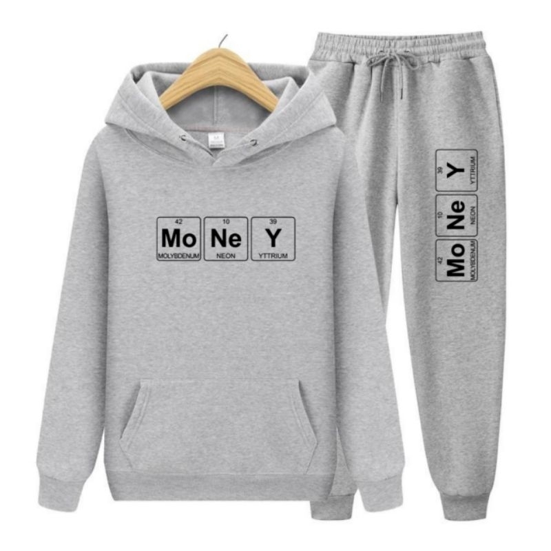 Set hoodie jogger pria jaket pria celana panjang joger cowok dewasa money