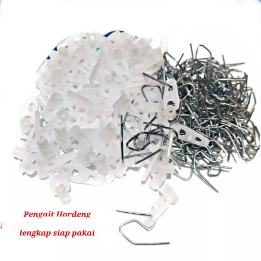 (1 Bungkus 10 Set) Kawat Cantolan Pengait Gorden Horden / Kaitan Tirai Set Gordyn Murah