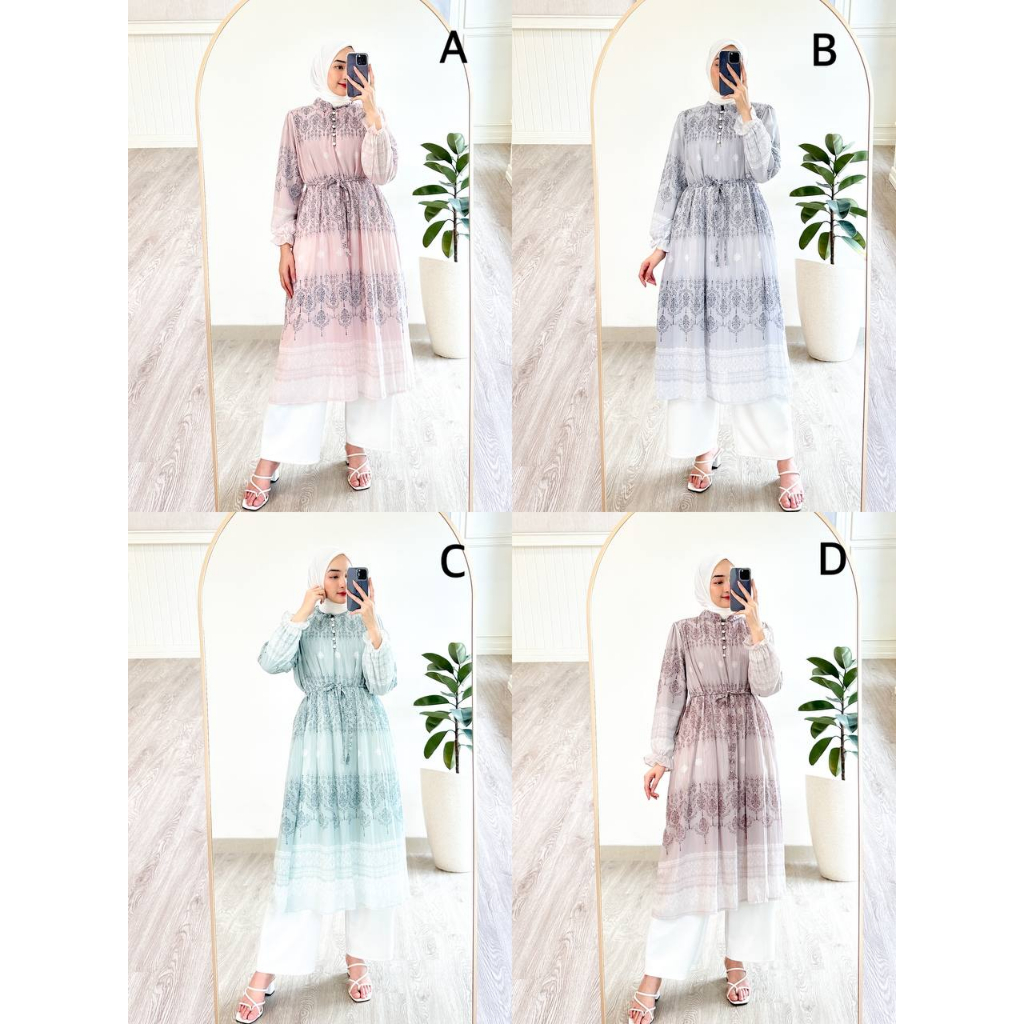 Artemis Fashion~ LUKISA MAXI DRESS Bigsize (ld 108) / DELUNA BLOUSE / DIANDRA BLOUSE (Ld -+ 104) /VANIA TUNIK (Ld -+ 96) / LUKISA MAXI DRESS / Tunik motif cantik, ootd wanita. cek gambar dan caption)