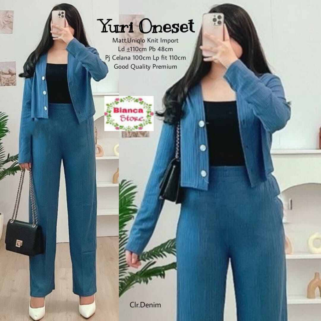 One set YURI setelan wanita knit Busui Friendly