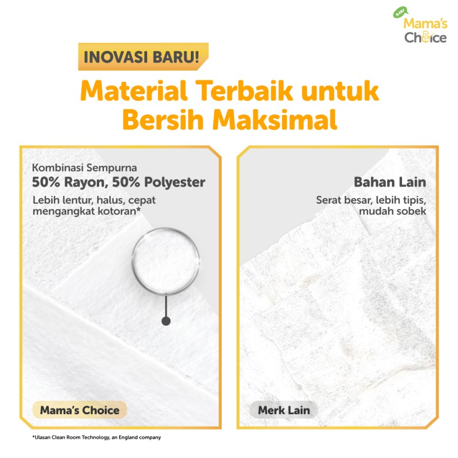 Tisu Basah Dot &amp; Peralatan Bayi- Mama's Choice Antibacterial Wet Wipes