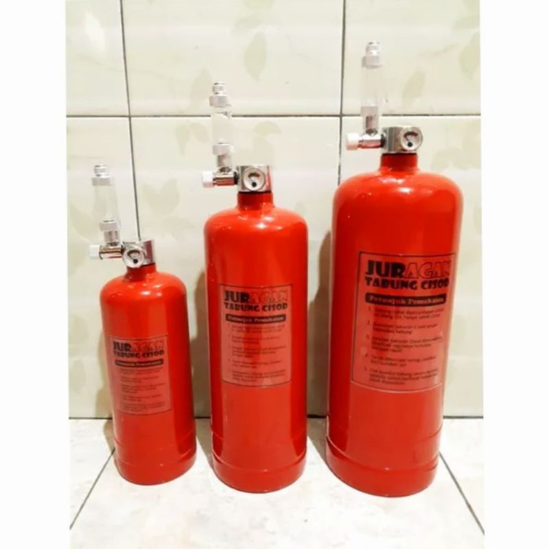 TABUNG CISOD CO2 3KG FULL SET ( TABUNG 3KG, NEPEL, BUBBLE COUTER, KRAN, SELANG,DIFUSSER)