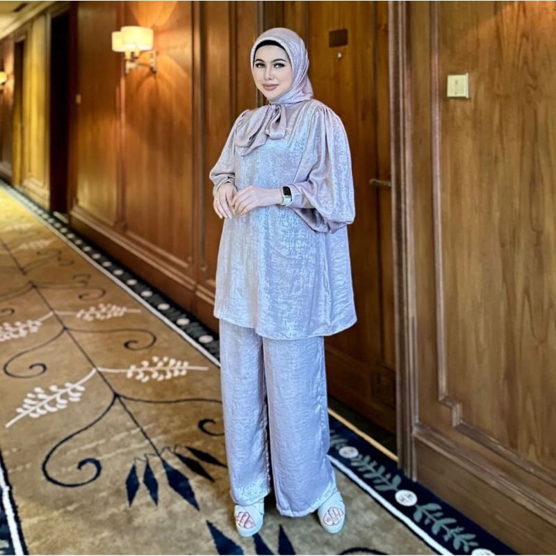 SETCEL SHIMMER SILK STELAN PITA JUMBO XXL BUSUI FRIENDLY PAULA MURAH GROSIR KERJA MEWAH