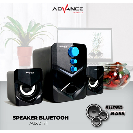 Advance Speaker Bluetooth CLS-201BT Multimedia Aktif 2.1 Stereo Music Box Subwoofer Karaoke USB Gara