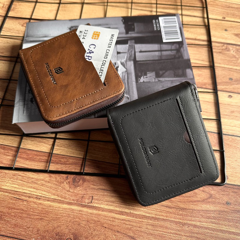 (COD)dompet Resleting lipat kulit impor polodany