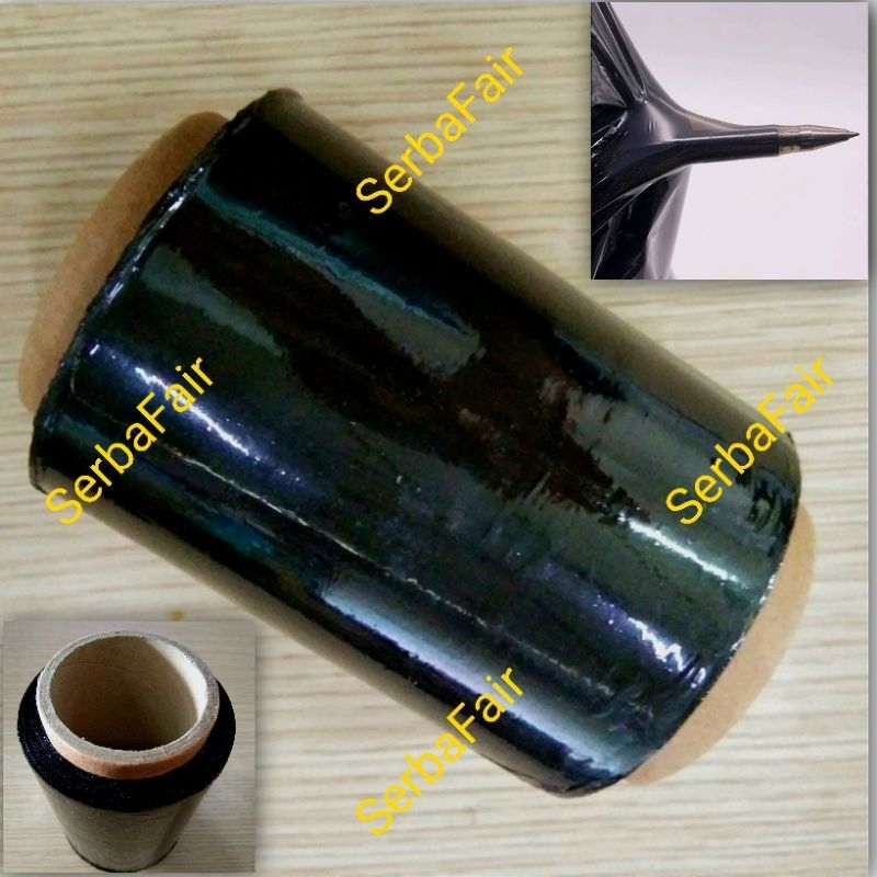 Stretch Film Hitam 10CM x 200M Plastic Wrapping Plastik Wrap