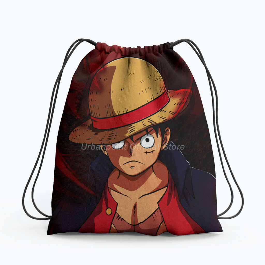 Tas Serut Anime One Piece Luffy Gymsack String Bag Multifungsi