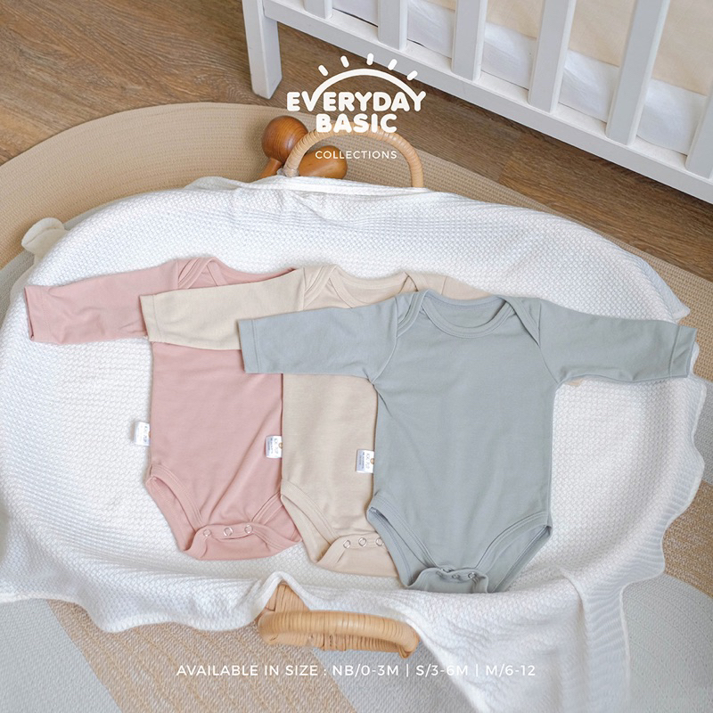 Kiki Pup Long Sleeve Bodysuit/Jumper Bayi Everyday Basic Collection