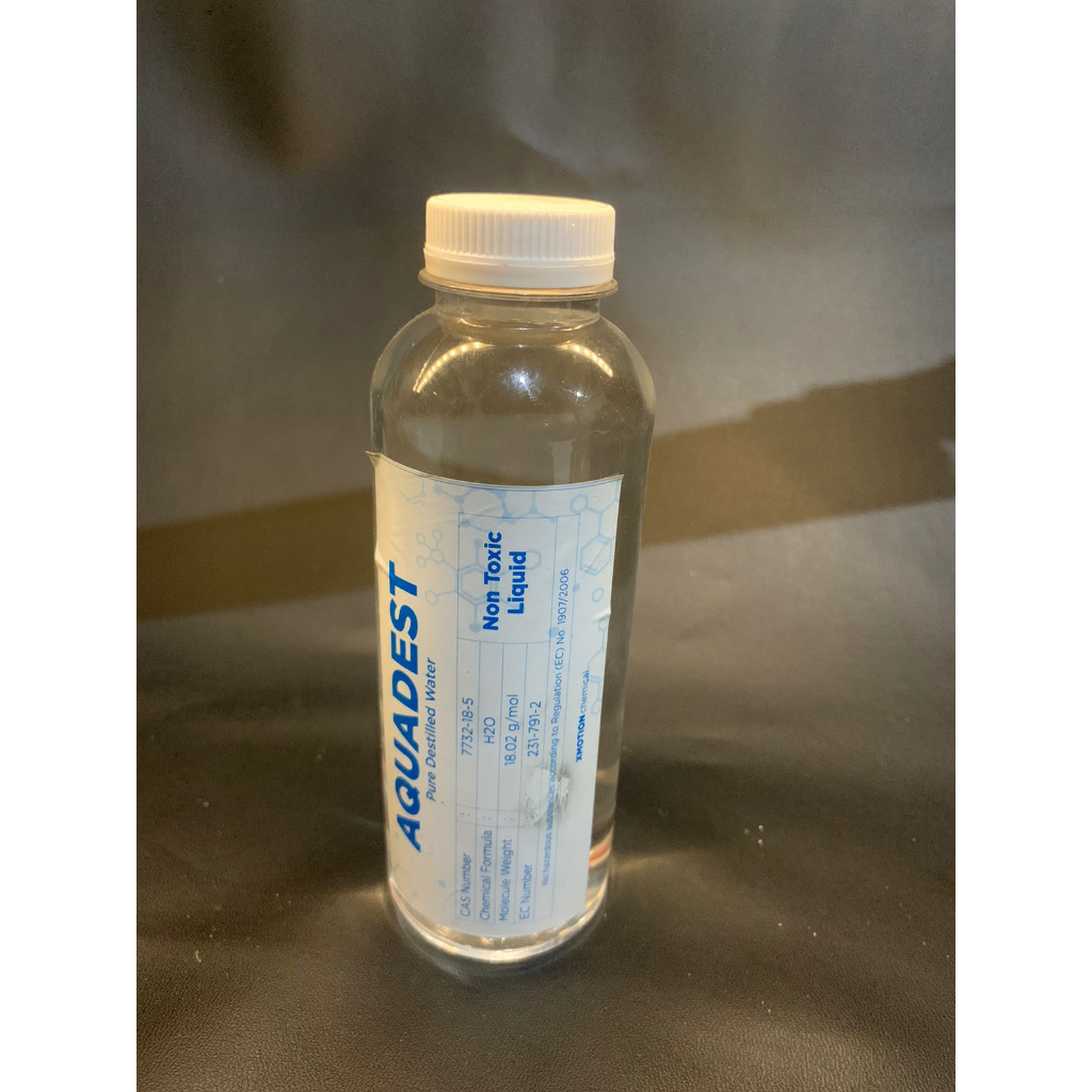 

[ ] Aquadest / water destilasi / air suling 250 mili liter