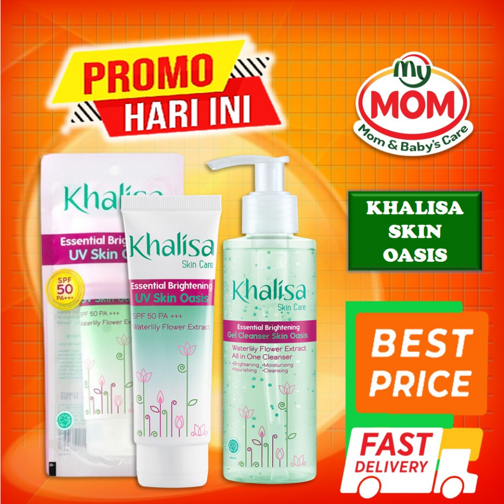 [BPOM] Khalisa Essential Brightening UV SPF50 Skin Oasis 40gr / Khalisa Sunscreen Wajah / Kalisa / Sun Block / MY MOM
