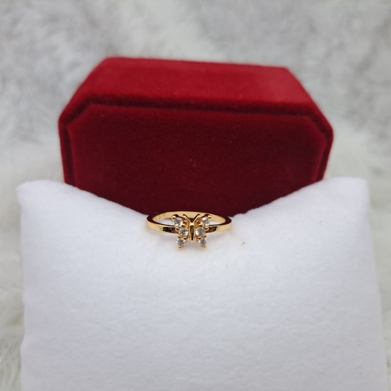 Cincin Permata Terbaru simpel korean lapis emas