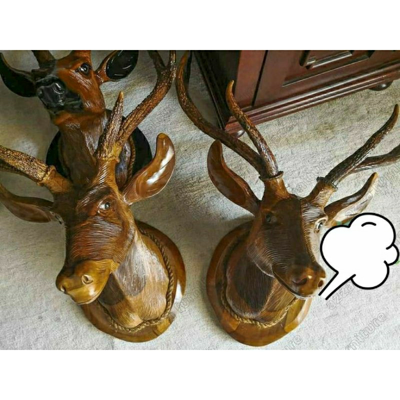 patung kepala rusa/kepala rusa dinding/hiasan dinding/patung dinding kepala rusa