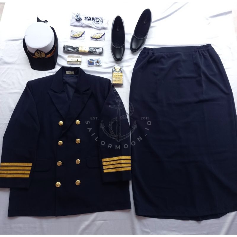 PREMIUM JAS PELAUT HIGH QUALITY JAS NAVY BLUE TARUNI JAS PELAYARAN TARUNI JAS PDU WANITA JAS PDUB PE