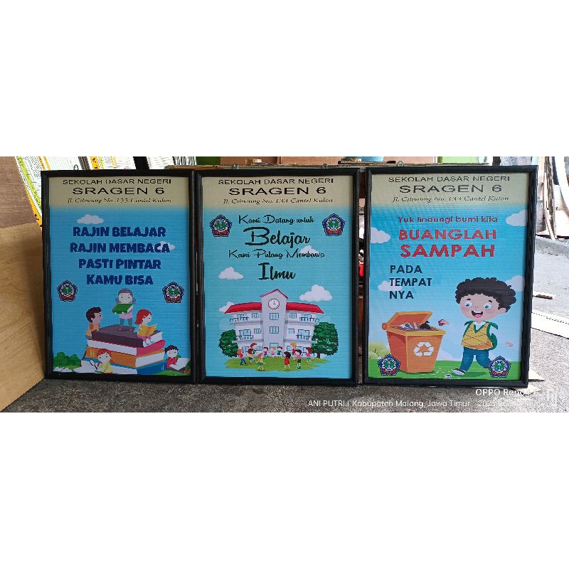 papan data custom. slogan kata mutiara. hiasan dinding sekolah