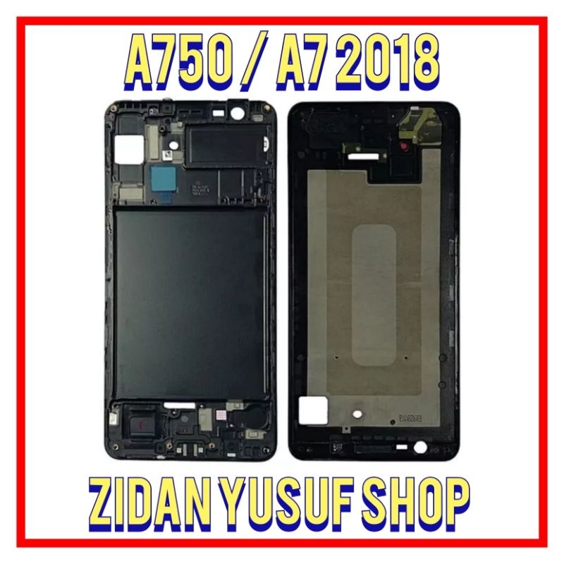 FRAME BAZEL BEZZEL TULANG TATAKAN LCD SAMSUNG GALAXY A750 / A7 2018 ORIGINAL