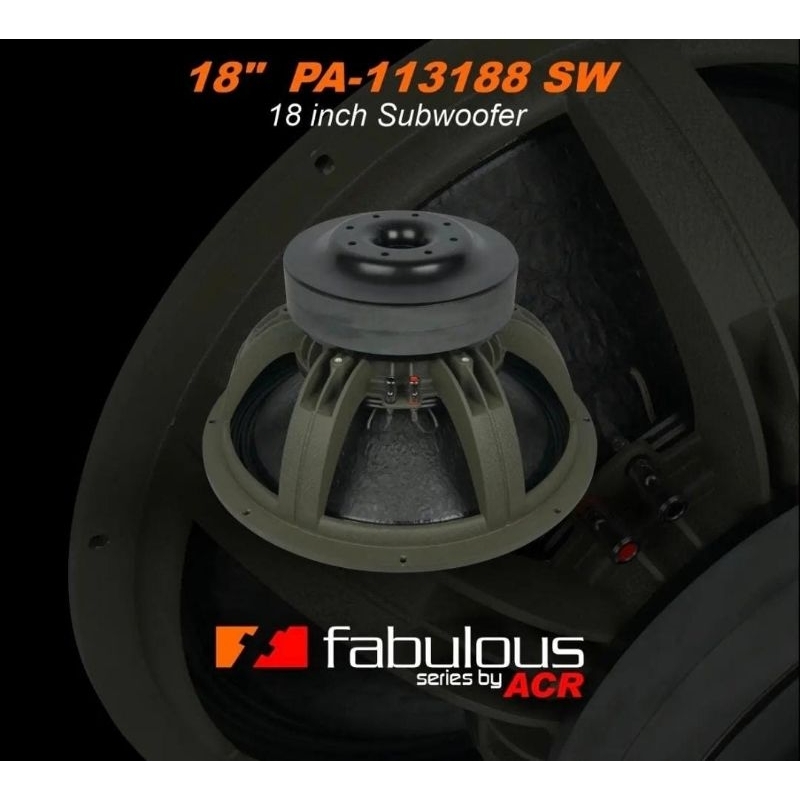 Speaker 18 in Subwoofer FABULOUS  NEW 18&quot; PA-113188 SW Double Maghnet
