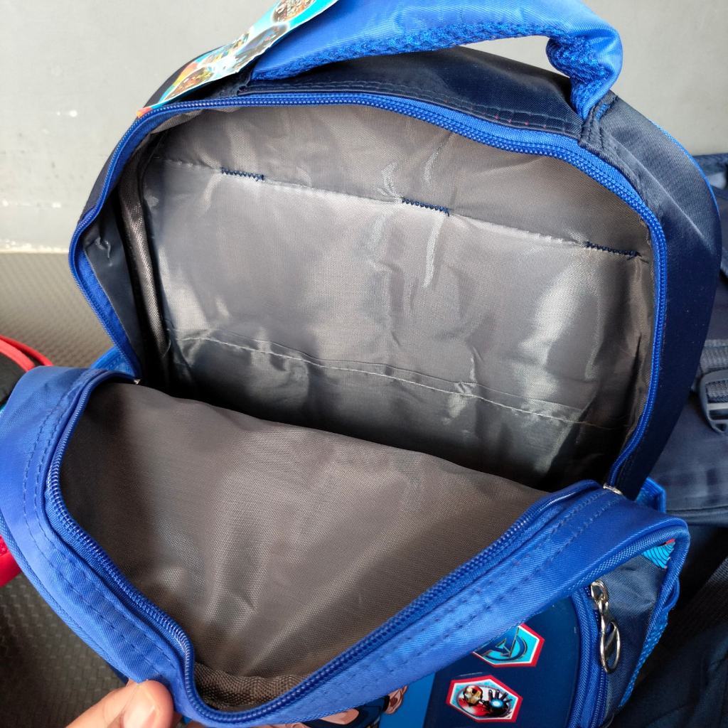 Tas Ransel Backpack Sekolah Karakter LED Spiderman Transformers Avengers 40178B