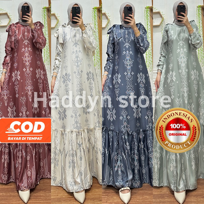 Samarinda Dress Motif Pesta Terbaru| Gamis Pesta silk premium| Busui|